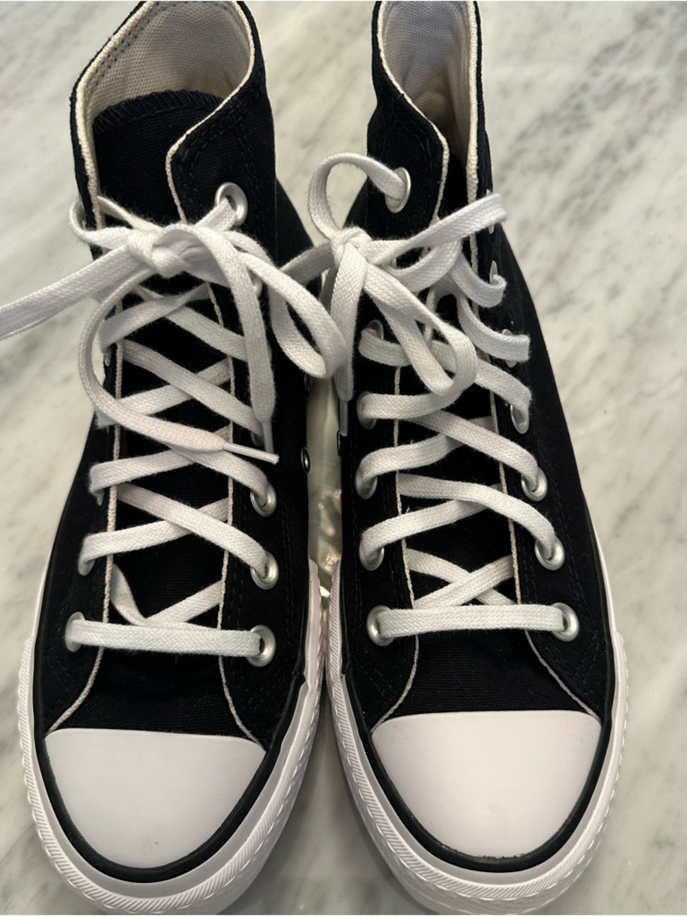 Converse High Top Sneakers in Black and White - Picture 4 of 8